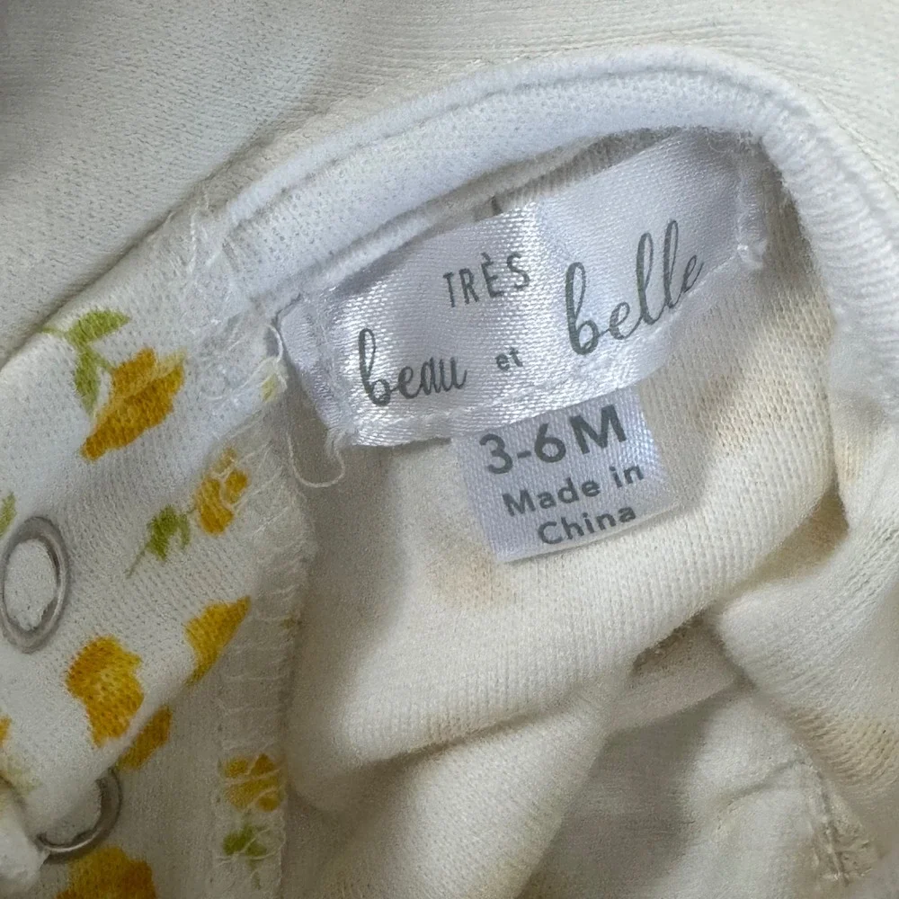 Baby Girl Clothing Bundle 3-6M Floral Dress Sweater Sleeper Boho Neutrals Earthy